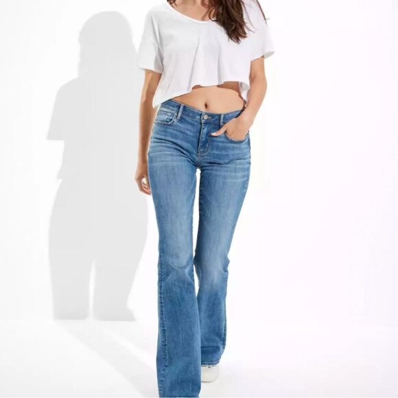 AMERICAN EAGLE Women's Ne(x)t Level Stretch Low-Rise Flare Jeans | Size 14 R - Picture 2 of 13